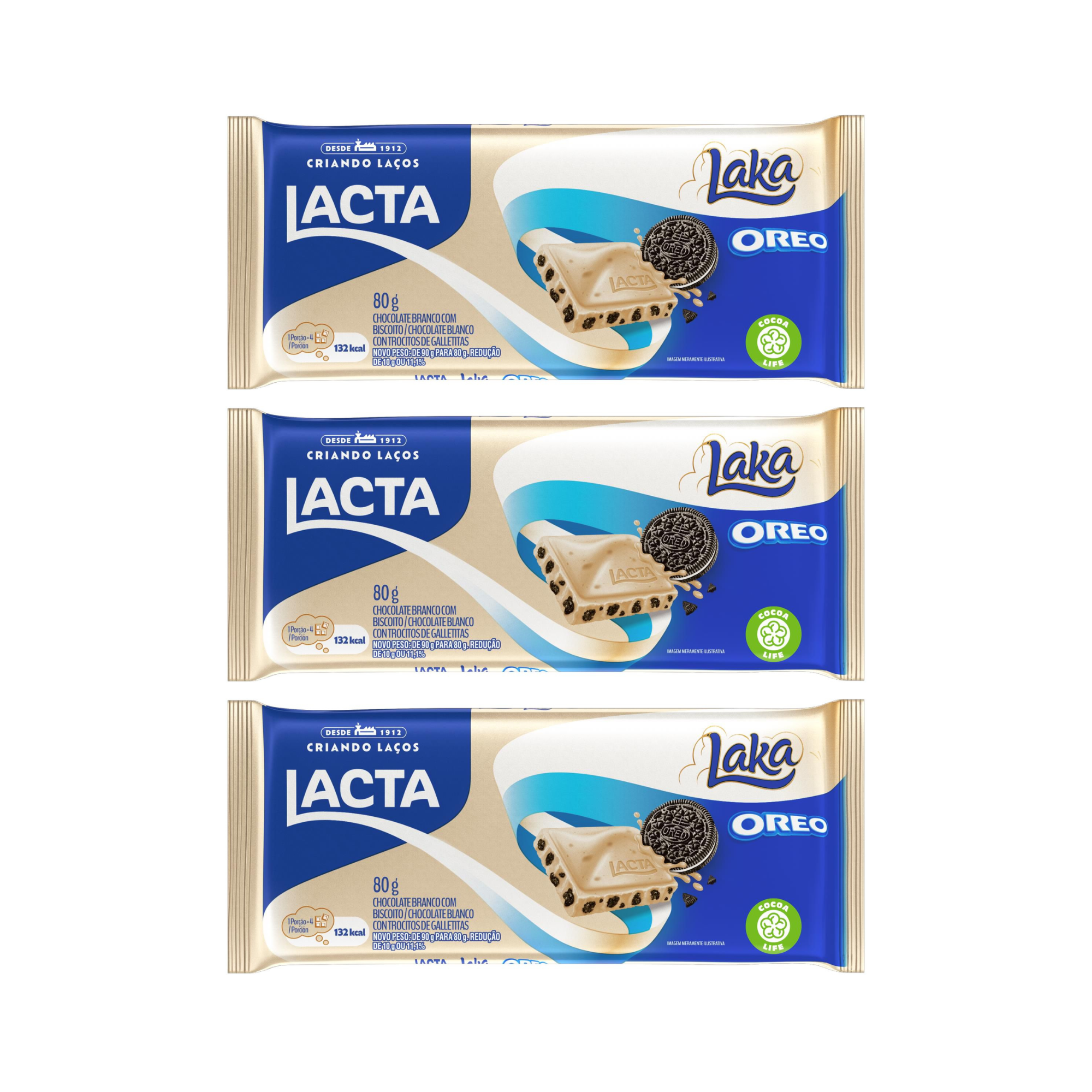 Lacta Oreo Barra de Chocolate (3x80g)